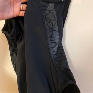 90s Sheer Calvin Klein Black One Piece Bathingsuit